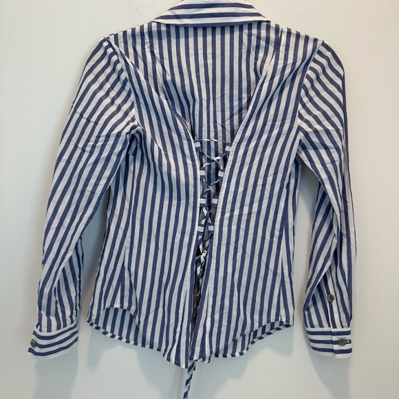Anthropologie Pilcro and the letterpress women’s striped shirt size 00 - Picture 7 of 10